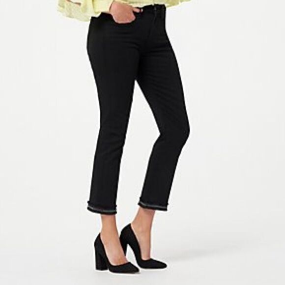 NWT Jen7 for 7 for All Mankind Ankle Straight black 2/26 - Picture 2 of 16